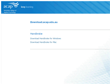 Tablet Screenshot of download.acap.edu.au